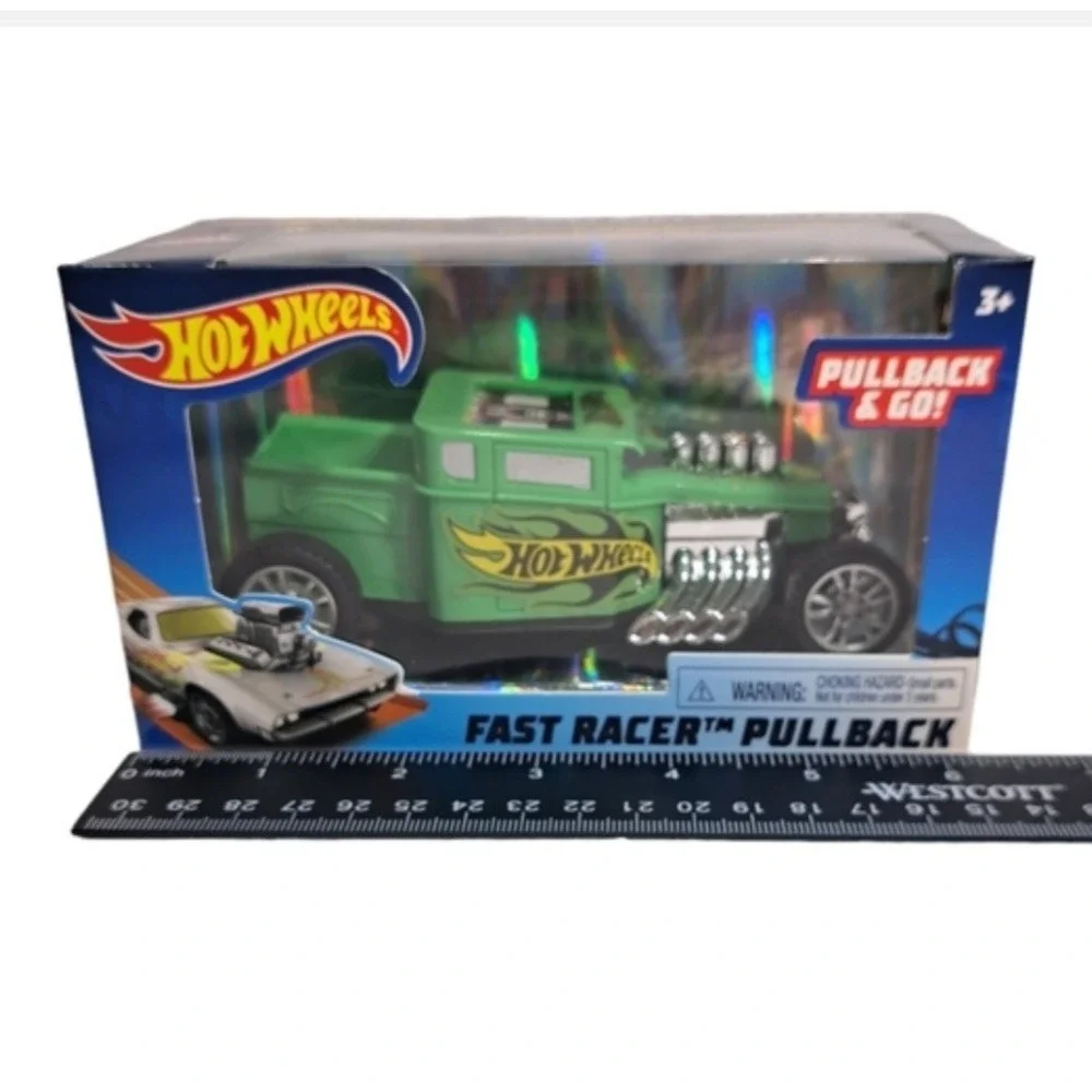 Hot Wheels Pullback & Go Fast Racer Green Bone Shaker Car Ages 3+